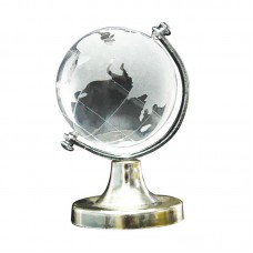 Crystal Glass Frosted World Globe Stand Paperweight Home Desk Wedding Decor M9U5 192701909208  112972013146